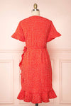 Jenny Red Polka-Dot Wrap Dress w/ Ruffles | Boutique 1861 back view