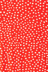 Jenny Red Polka-Dot Wrap Dress w/ Ruffles | Boutique 1861 fabric