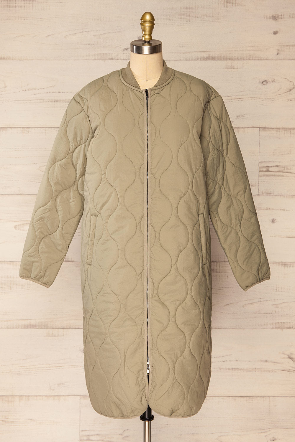 Jerez Long Quilted Jacket | La petite garçonne front view