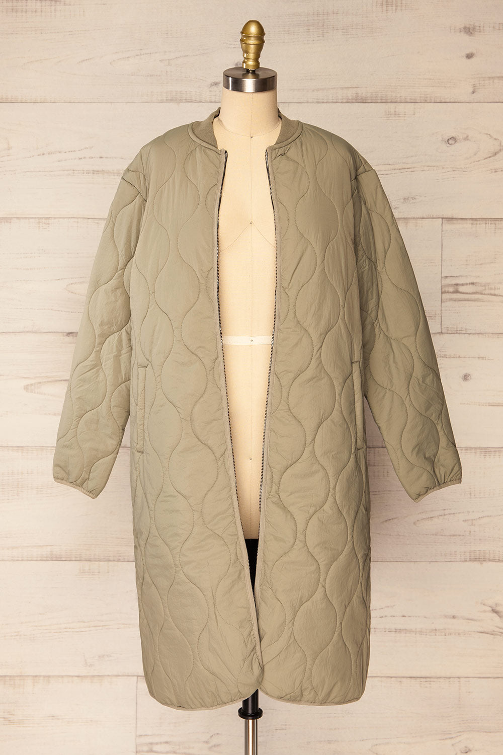 Jerez Long Quilted Jacket | La petite garçonne open view