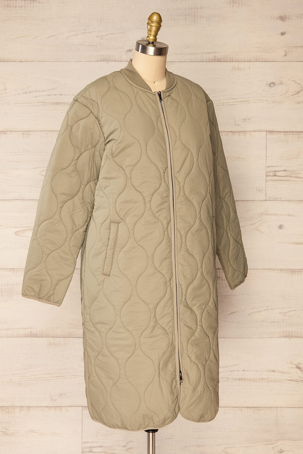 Jerez Long Quilted Jacket | La petite garçonne side view