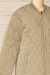 Jerez Long Quilted Jacket | La petite garçonne side close-up