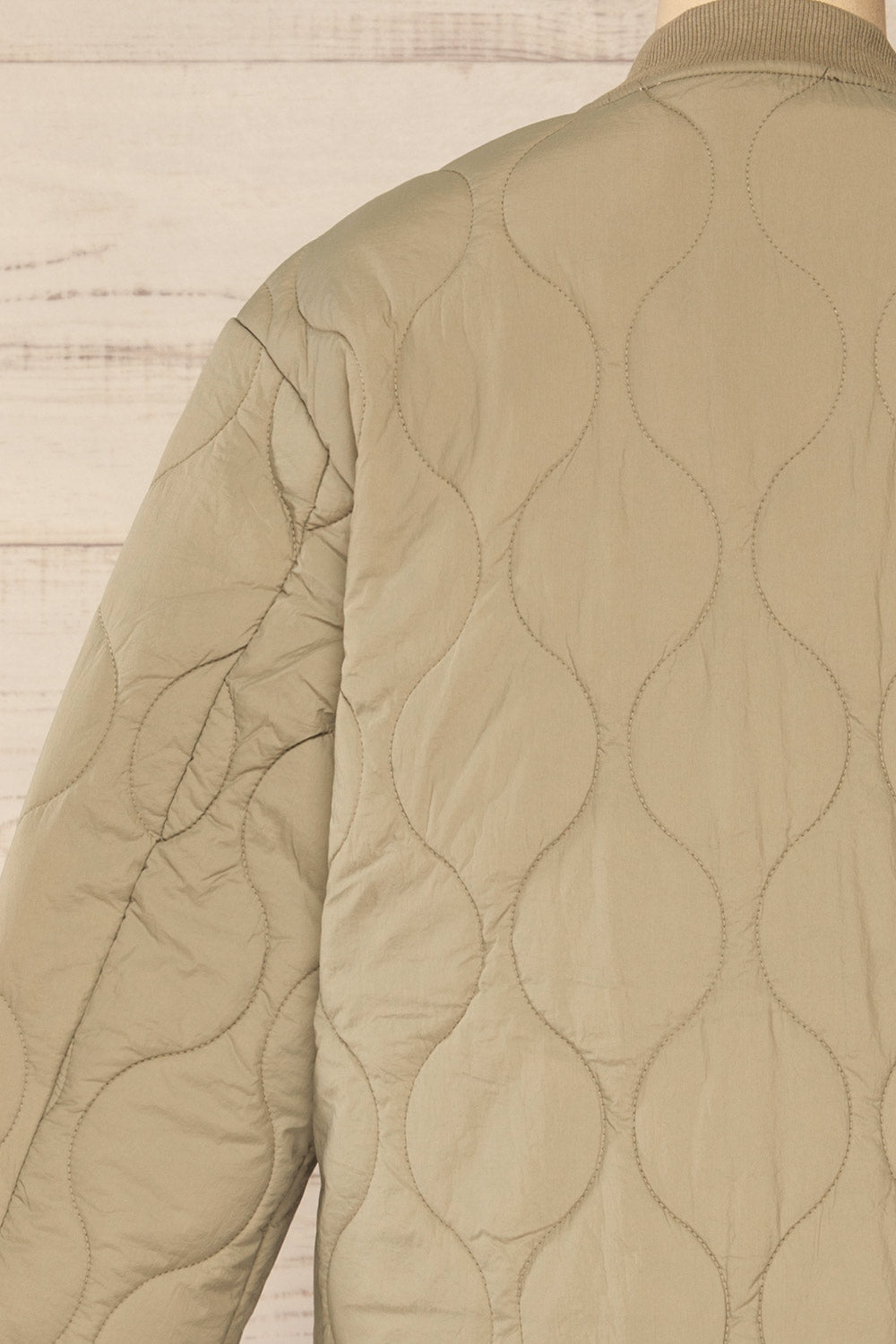 Jerez Long Quilted Jacket | La petite garçonne back close-up