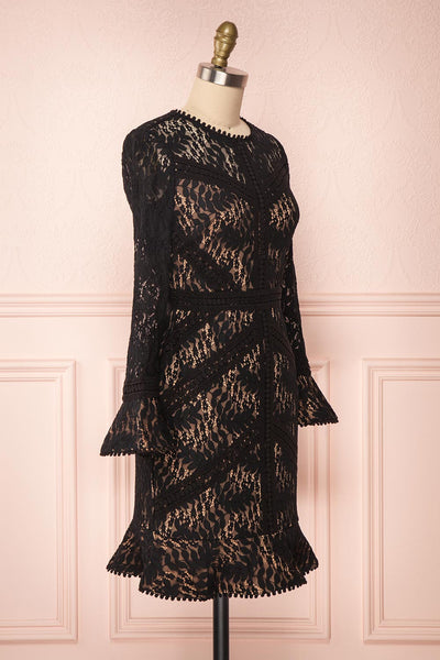 Jessamy Noire Lace Dress | Robe Cocktail | Boutique 1861 side view