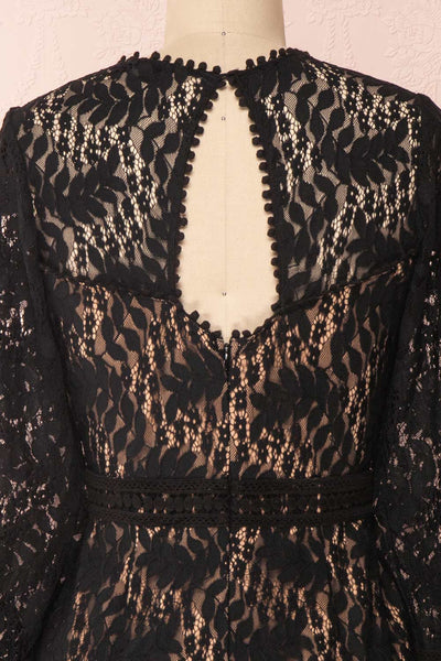 Jessamy Noire Lace Dress | Robe Cocktail | Boutique 1861 back close-up
