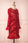 Jessamy Rouge Lace Dress | Robe Cocktail | Boutique 1861 side view