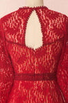 Jessamy Rouge Lace Dress | Robe Cocktail | Boutique 1861 back close-up