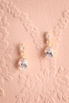 Jezebel Gold Crystal Pendant Earrings | Boutique 1861