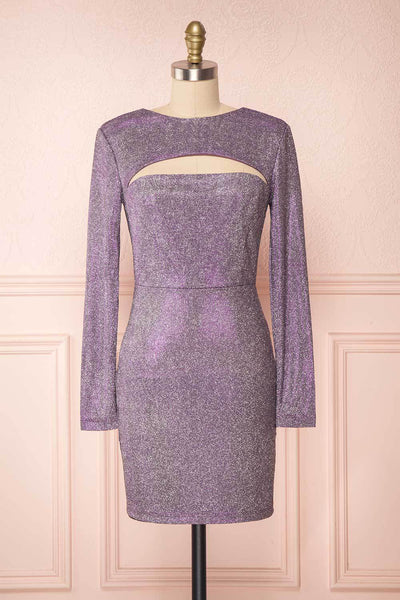 Jeziorany Purple Glittery Dress | Robe Mauve | Boutique 1861