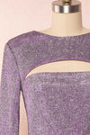 Jeziorany Purple Glittery Dress | Robe Mauve front close up | Boutique 1861