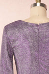 Jeziorany Purple Glittery Dress | Robe Mauve back view | Boutique 1861