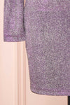 Jeziorany Purple Glittery Dress | Robe Mauve sleeve close up | Boutique 1861