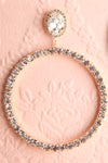 Jihye Or Gold Crystal Hoop Pendant Earrings | Boutique 1861