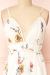 Jimena V-Neck Floral Print Dress | Boutique 1861 front close-up