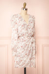 Jocaste Floral Wrap Dress w/ Long Sleeves | Boutique 1861 sid eview