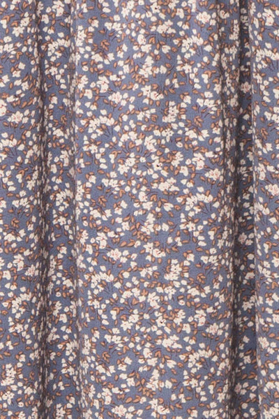 Jocelyne Midi Floral Dress w/ Square Neckline fabric