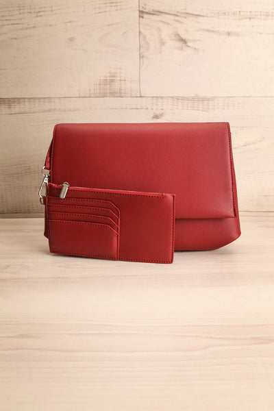 Jodith Red Faux-Leather Pixie Mood Handbag wallet | La Petite Garçonne
