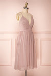 Joelle Mauve Chiffon Cocktail Dress | Robe | Boutique 1861 side view