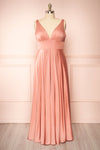 Johanie Pink Satin Maxi Dress | Boudoir 1861 front plus