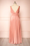 Johanie Pink Satin Maxi Dress | Boudoir 1861 back plus