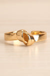Johvi Or Open Golden Ring with Knot Detail flat close-up | La Petite Garçonne