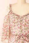 Jolia Short Floral Button-Up Dress | Boutique 1861 front close-up