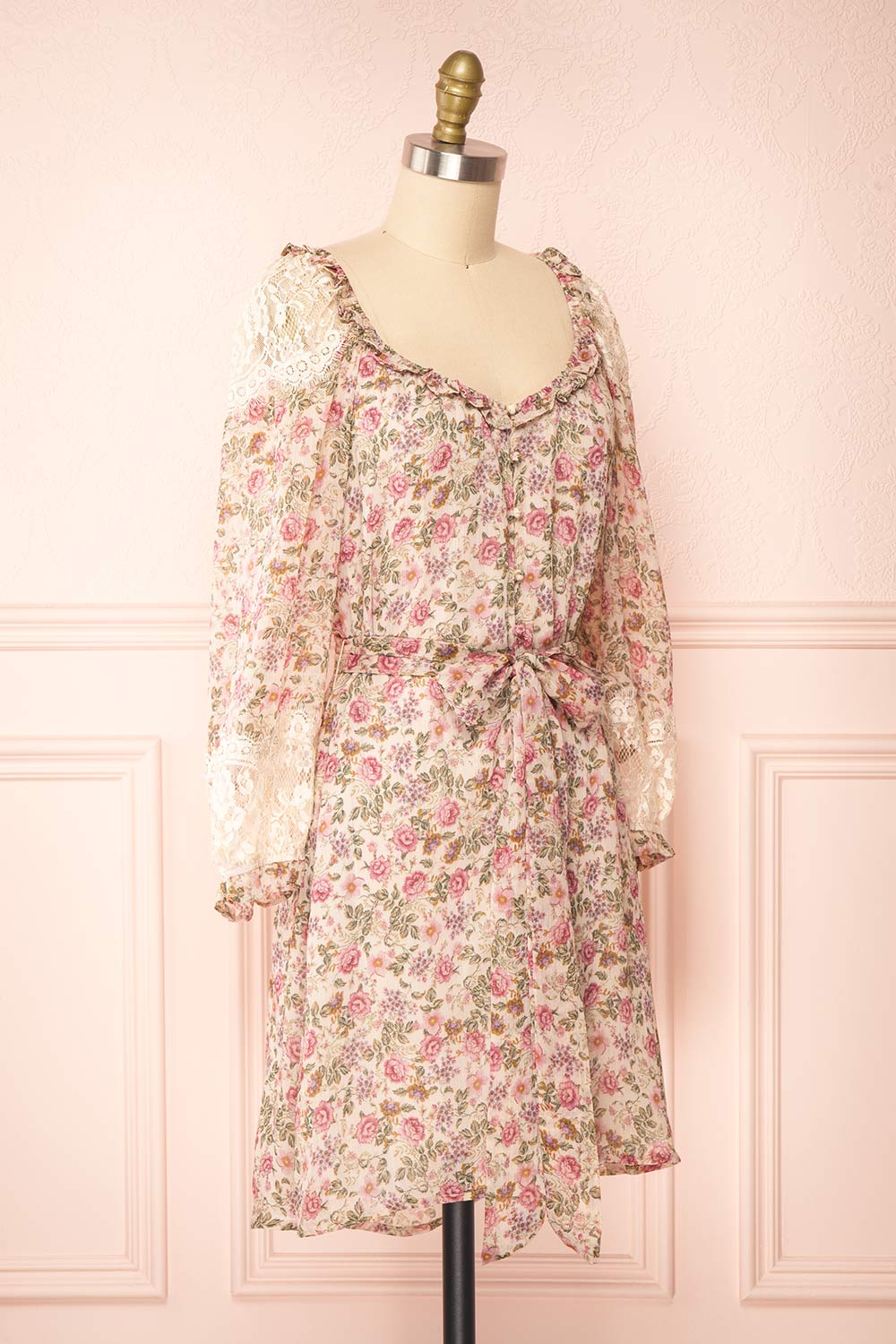 Jolia Short Floral Button-Up Dress | Boutique 1861 side view