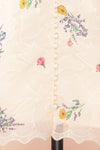 Jolyne Beige Floral Buttonned Midi Dress | Boutique 1861 fabric