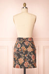 Jondora Floral Short Skirt w/ Belt | Boutique 1861 back view
