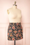 Jondora Floral Short Skirt w/ Belt | Boutique 1861 plus size side view