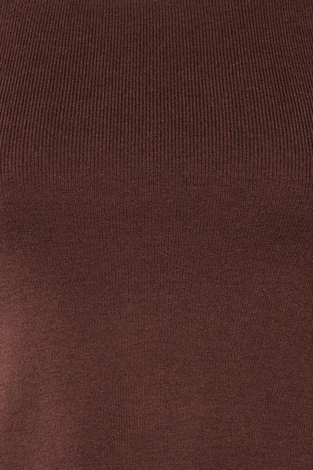 Jorden Brown Long Sleeve Crossed Back Top | La Petite Garçonne fabric 