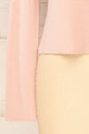 Jorden Pink Long Sleeve Crossed Back Top | La Petite Garçonne sleeve