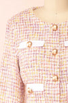 Jorja Cropped Tweed Blazer | Boutique 1861 closed close-up