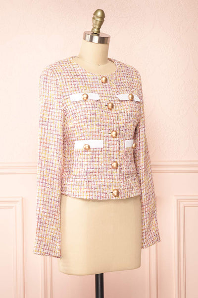 Jorja Cropped Tweed Blazer | Boutique 1861 side view