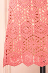 Josephyne Short Pink Crochet Dress | Boutique 1861  bottom