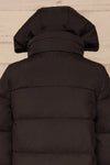 Joukovski Black Hooded Quilted Parka | La Petite Garçonne back hood close-up