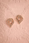Journey Gold Heart Shaped Crystal Earrings | Boutique 1861