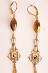 Joyce Compton Golden Art Deco Pendant Earrings | Boutique 1861 2
