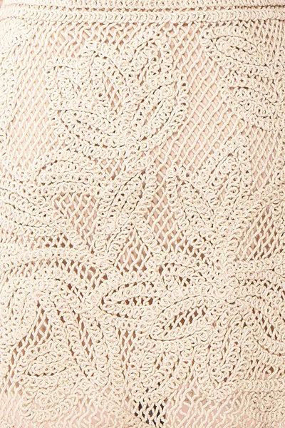 Juana Beige Crochet Short Skirt | Boutique 1861 fabric