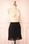 Juana Black Crochet Short Skirt | Boutique 1861 front close-up