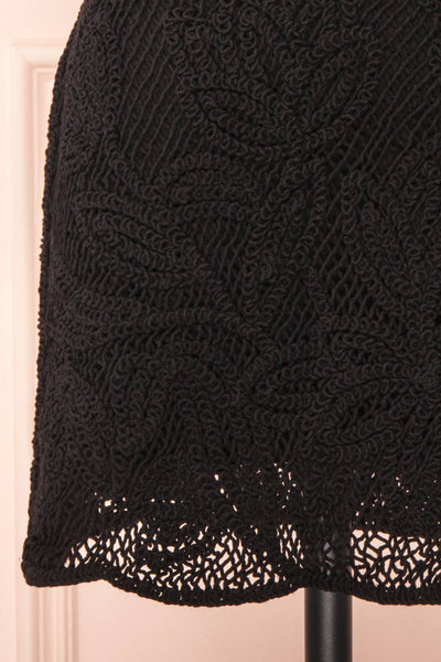 Juana Black Crochet Short Skirt | Boutique 1861 bottom