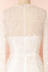 Judith Long Sleeve Beaded Bridal Dress | Boudoir 1861 back close-up