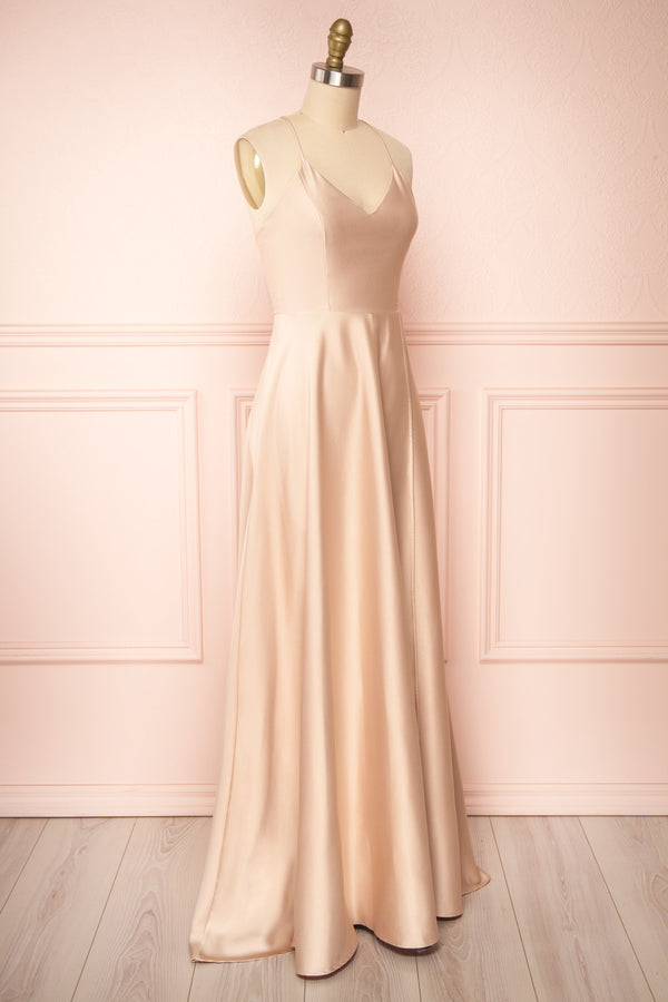 Maxi discount champagne dress