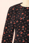 Julietta Black Floral Corduroy Blazer | Boutique 1861 front close-up