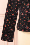 Julietta Black Floral Corduroy Blazer | Boutique 1861 sleeve