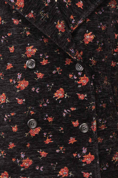 Julietta Black Floral Corduroy Blazer | Boutique 1861 fabric