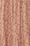 Julyette Round Neck Floral Midi Dress w/ Frills | Boutique 1861 fabric