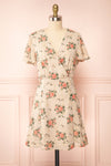 Junelle Short Floral Wrap Dress | Boutique 1861 front view