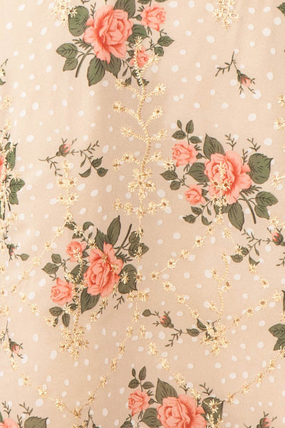 Junelle Short Floral Wrap Dress | Boutique 1861 fabric