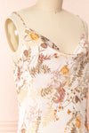 Junko Floral Cowl Neck Slip Dress | Boutique 1861 side close-up
